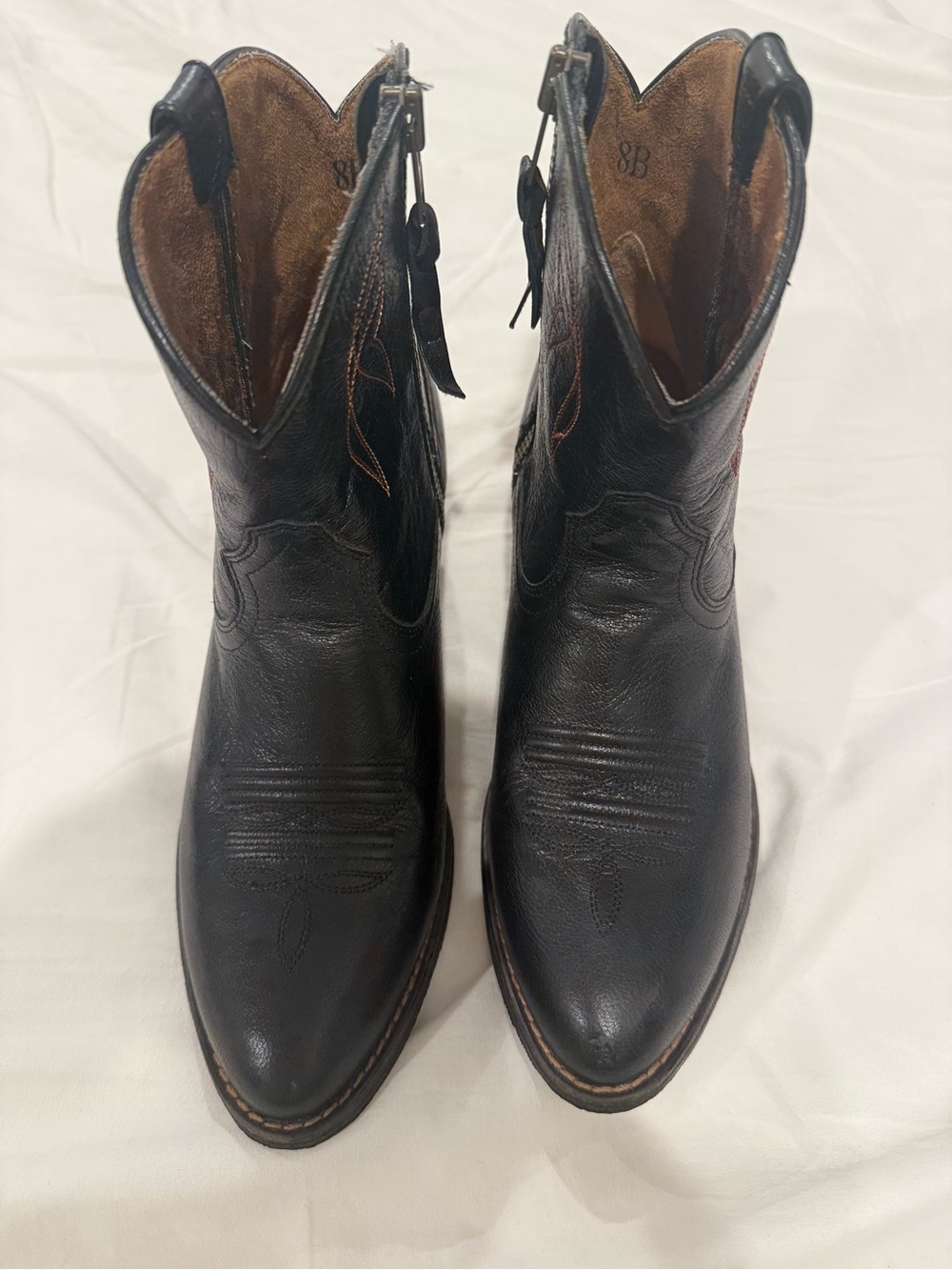 Black Women's Ariat Western Shortie Boots Size 8 - Picture 2 of 6